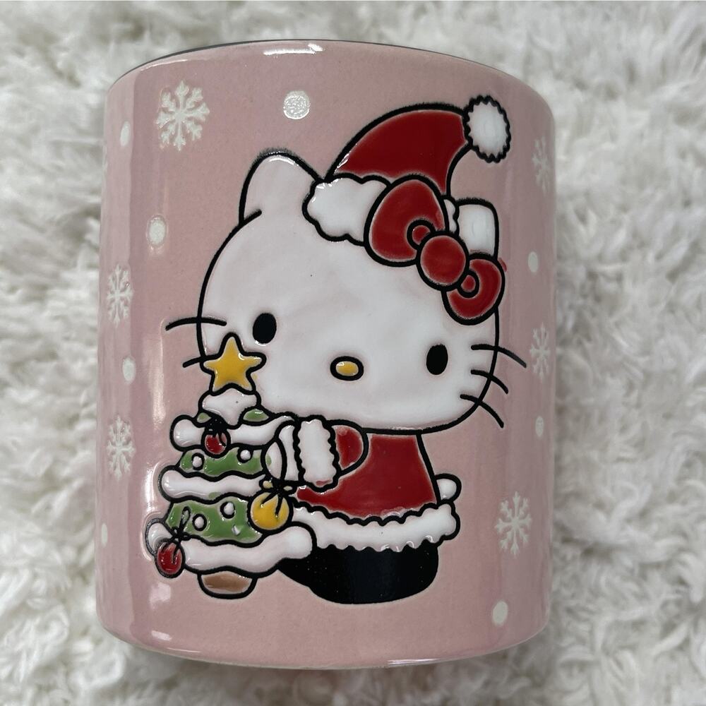Hello Kitty Christmas Eve Scented Candle Pink 11oz Sanrio Blue Sky Clayworks